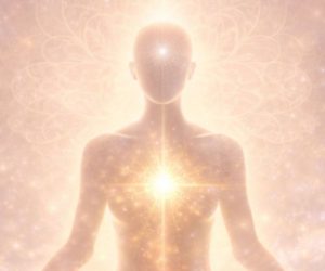 Illustration eines Lichtwesens ohne Gesicht